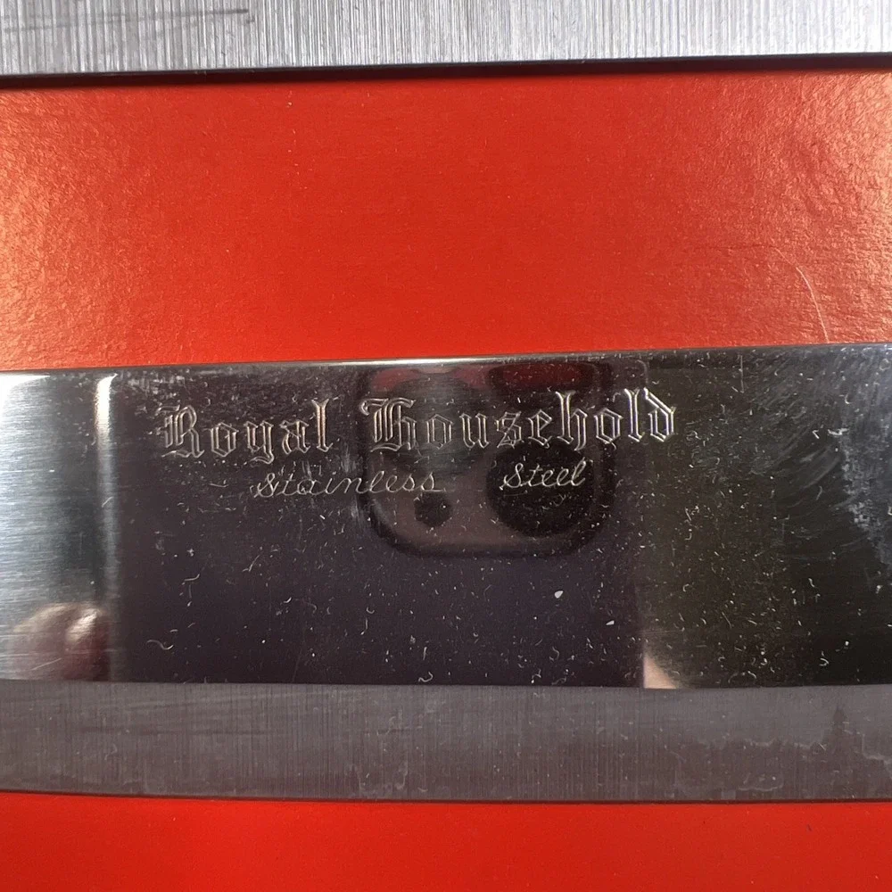 Vintage Royal Household Stainless Steel Gourmet Knife Set of 5 Wood Handle Japan